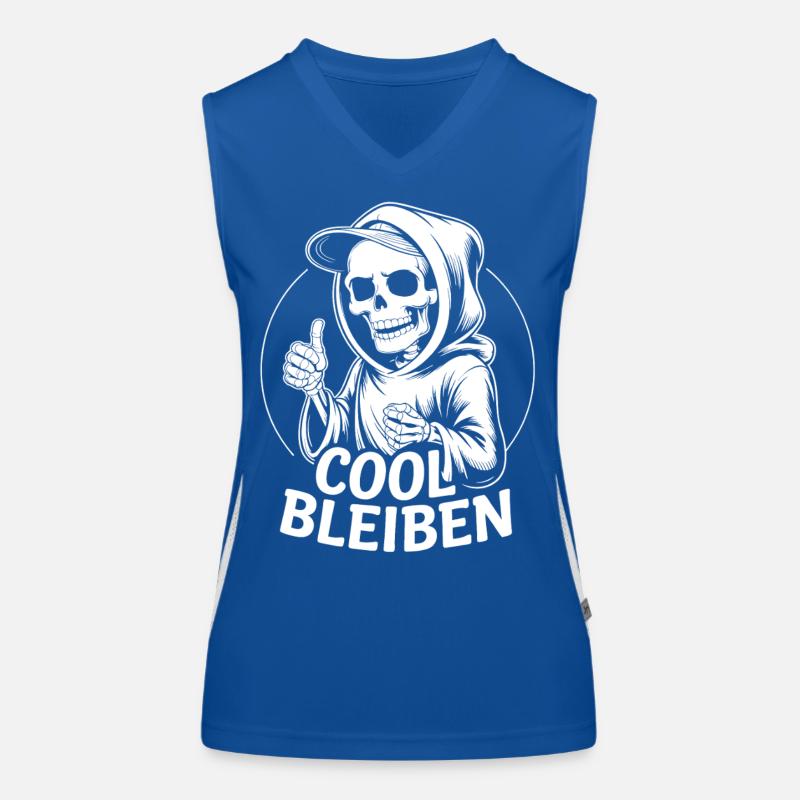Skeleton Thumbs Up – Stay Cool Women's Functional Contrast Tank Top