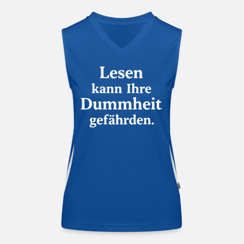 Reading can jeopardize your stupidity Women's Functional Contrast Tank Top