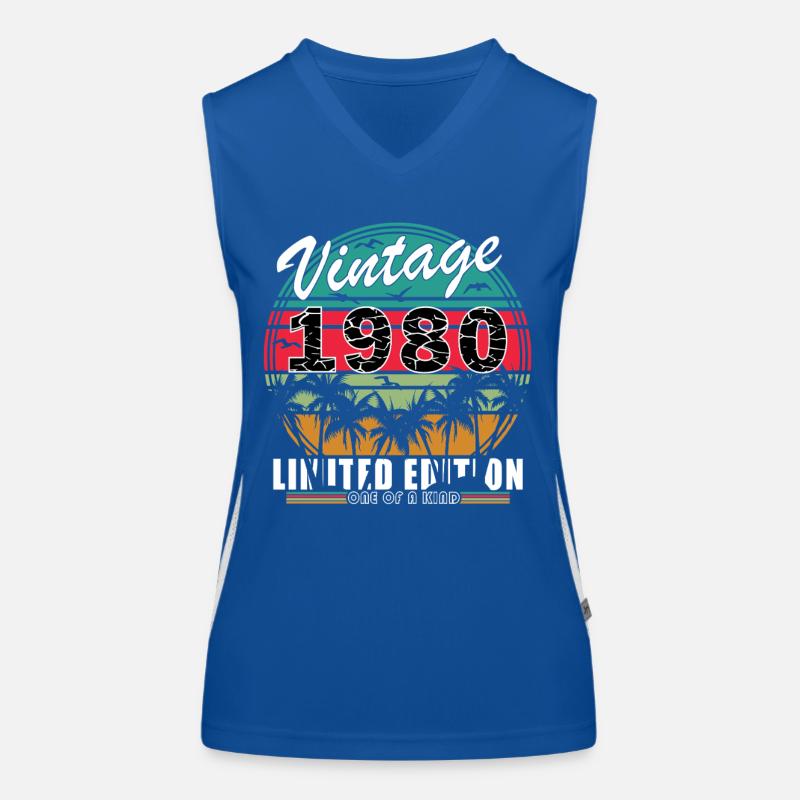 Vintage 1980 Limitierte Edition Funktionelles Kontrast-Tank Top für Frauen