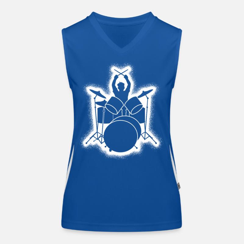Schlagzeug Schlagzeuger Drummer Funktionelles Kontrast-Tank Top für Frauen