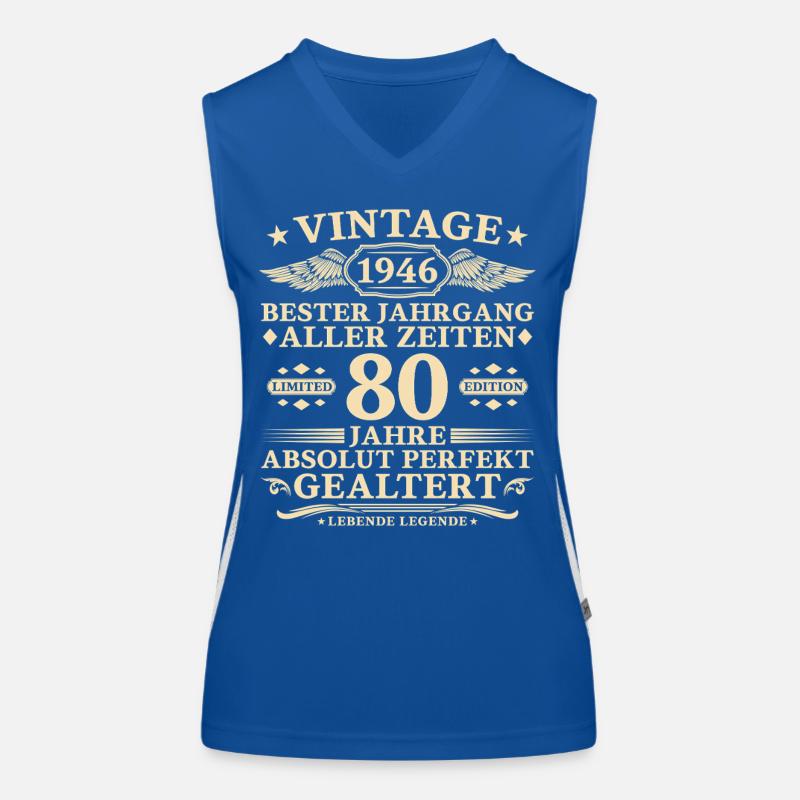 80 ans parfaitement vieilli mille 1946 Débardeur respirant contrasté Femme