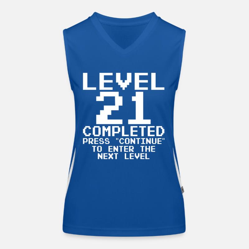 Level 21 Completed Pixel Quest Women's Functional Contrast Tank Top