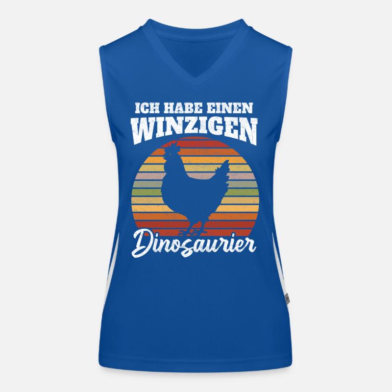 Tiny Dinosaur Saying Women's Functional Contrast Tank Top