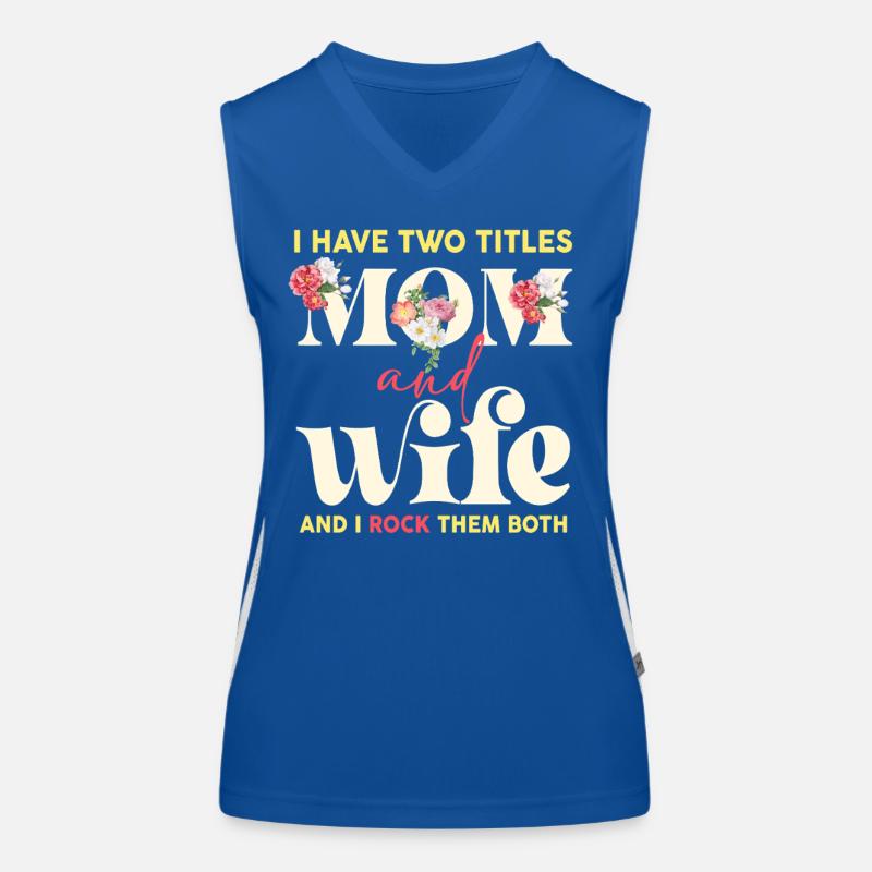 Mama und Ehefrau: Ich rocke beides Funktionelles Kontrast-Tank Top für Frauen
