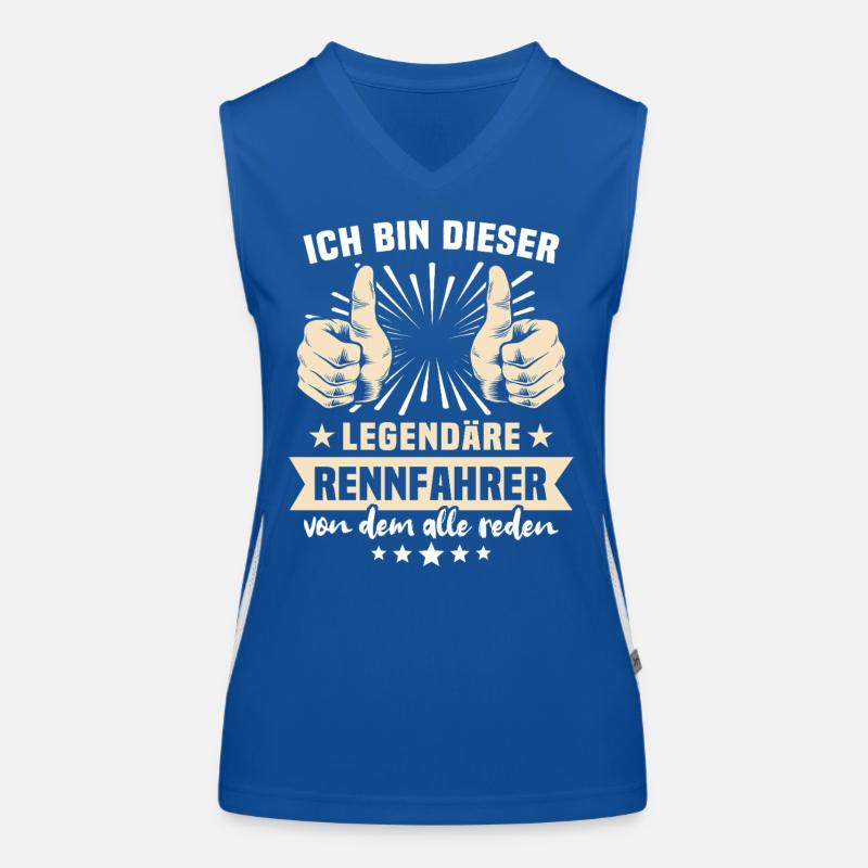Rennfahrer Sprüche Funktionelles Kontrast-Tank Top für Frauen