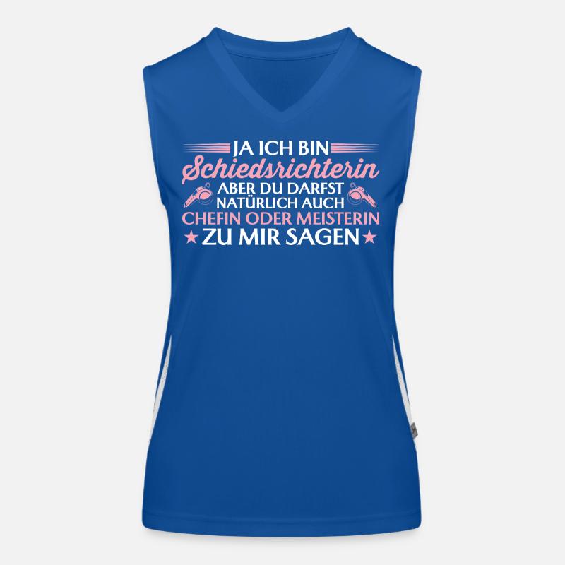 Schiedsrichterin Chefin oder Meisterin - Schiri Women's Functional Contrast Tank Top