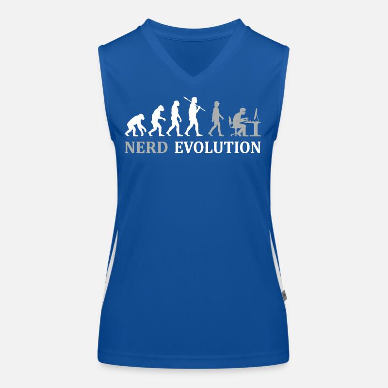 Nerd Evolution – Vom Affen zum PC-Profi Funktionelles Kontrast-Tank Top für Frauen