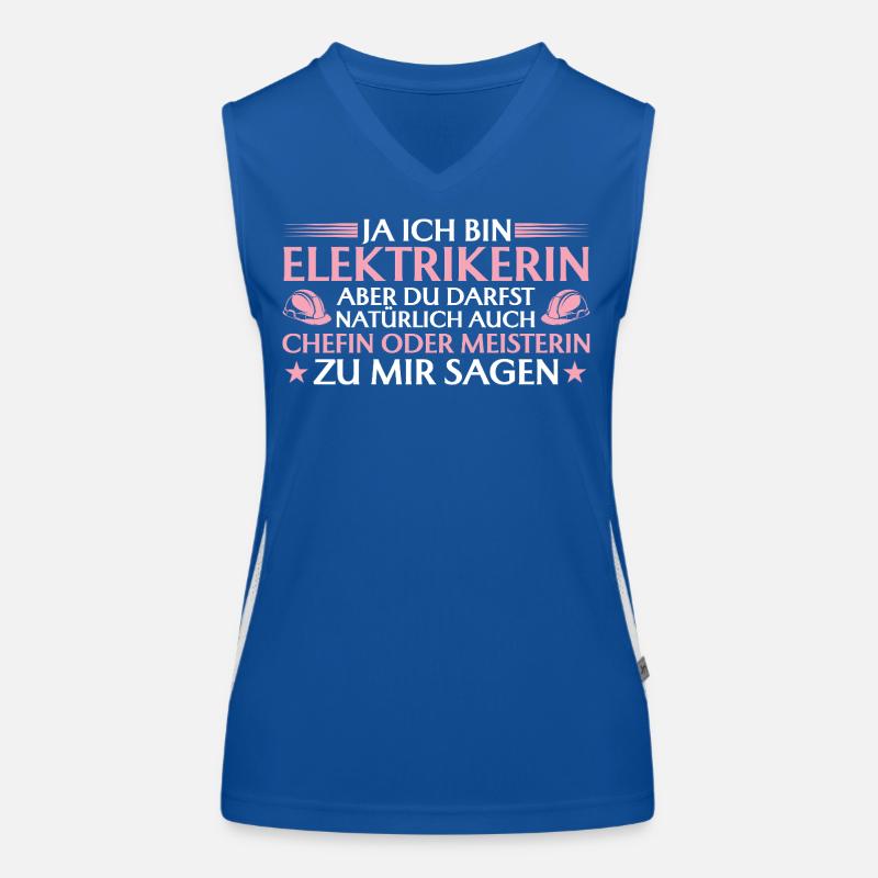 Elekterikerin Chefin oder Meisterin - Handwerkerin Funktionelles Kontrast-Tank Top für Frauen