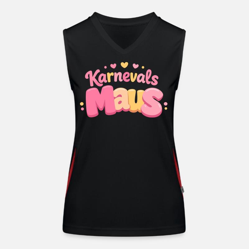 Karnevalsmaus Kölsche Mädsche – Karneval Köln Funktionelles Kontrast-Tank Top für Frauen