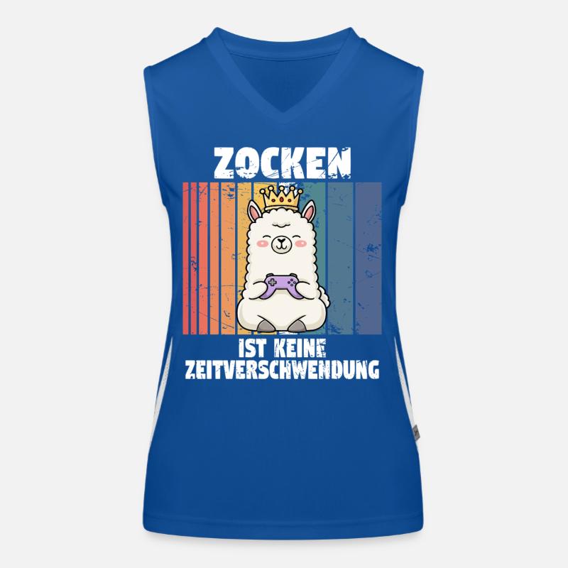Lama zocken controller Funktionelles Kontrast-Tank Top für Frauen