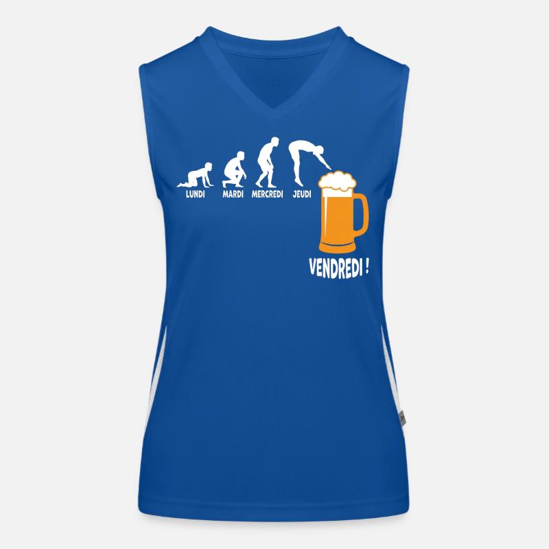 Work week around Friday beer Women's Functional Contrast Tank Top