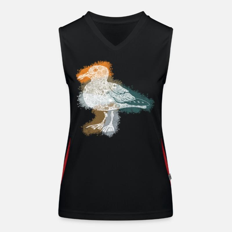 Zentangle-Möwe Funktionelles Kontrast-Tank Top für Frauen