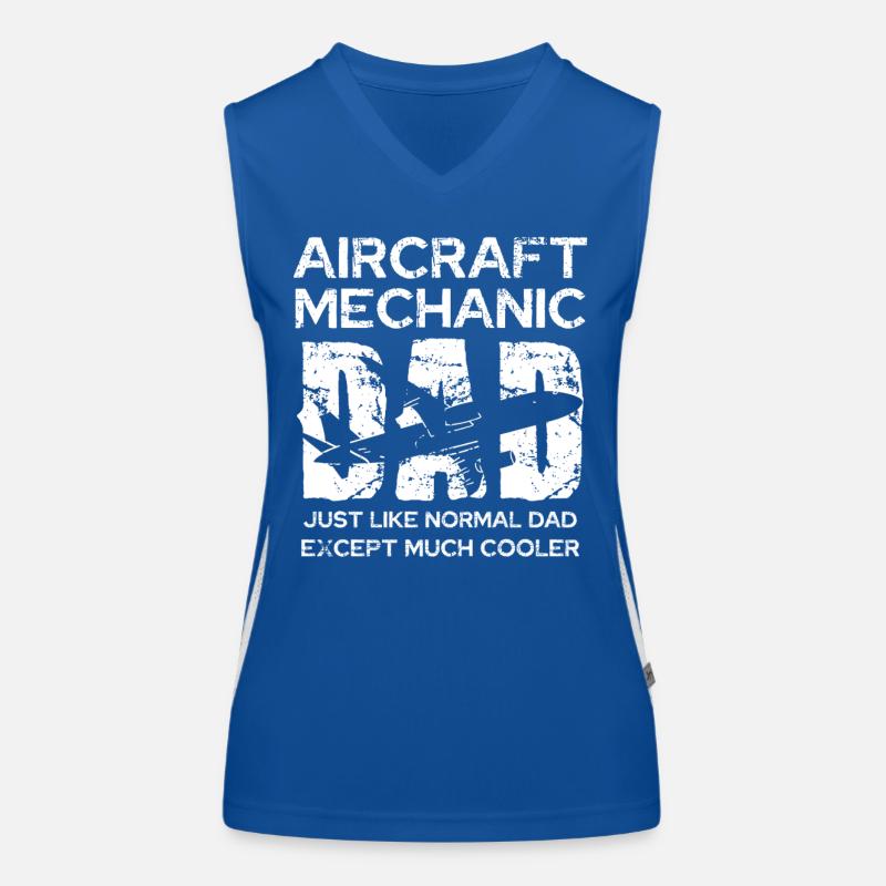 Flugzeugmechaniker Papa: Einzigartig Funktionelles Kontrast-Tank Top für Frauen