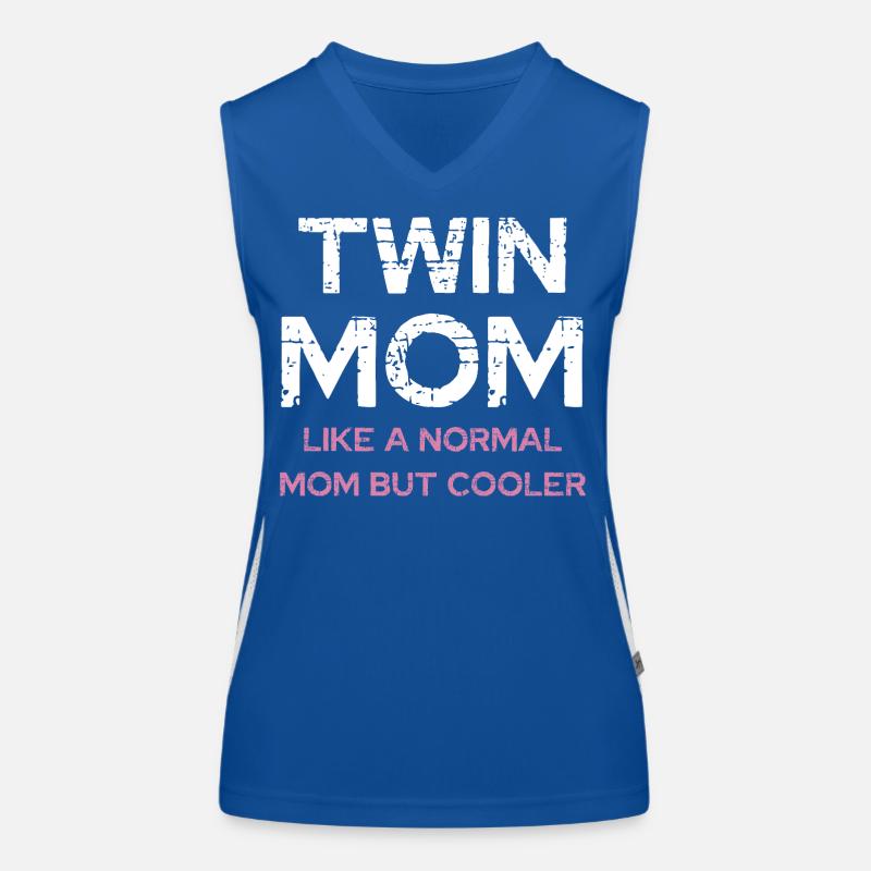 Zwillingsmama – cooler als normale Mama Funktionelles Kontrast-Tank Top für Frauen