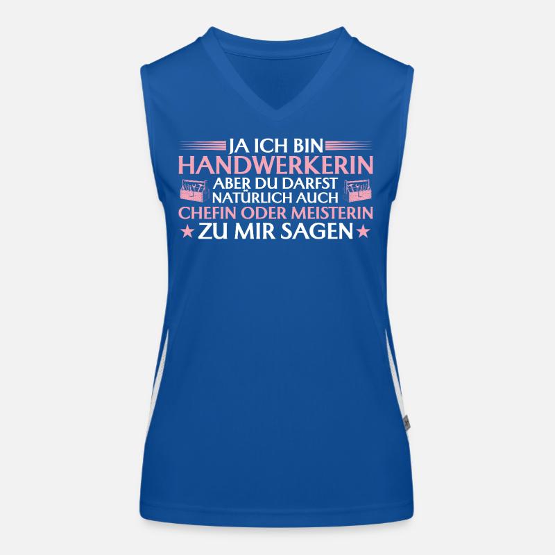Handwerkerin Chefin oder Meisterin - Handwerk Funktionelles Kontrast-Tank Top für Frauen