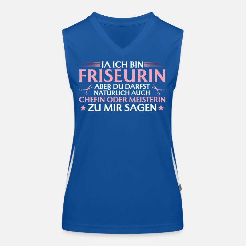 Friseurin Chefin oder Meisterin Funktionelles Kontrast-Tank Top für Frauen