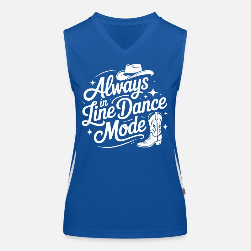 Always in Line Dance Mode Funktionelles Kontrast-Tank Top für Frauen