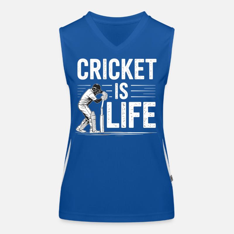 Drôle de cricket : Jeu de cricket vintage Débardeur respirant contrasté Femme
