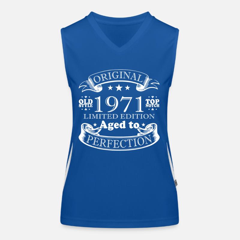 Original 1971 Retro 1971 Geburtstagsgeschenk Funktionelles Kontrast-Tank Top für Frauen