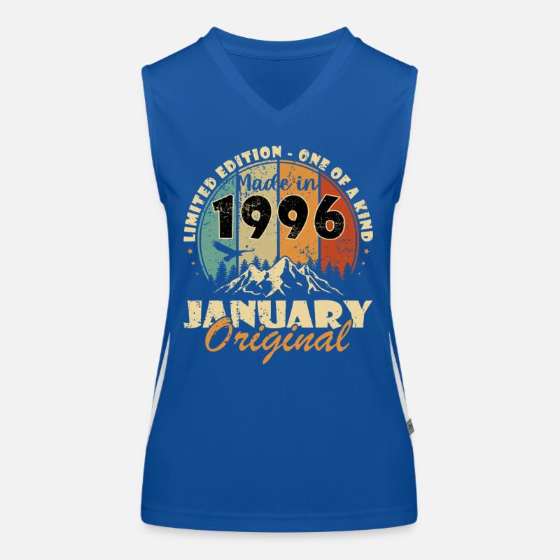 Janvier 1996 Logo vintage original Débardeur respirant contrasté Femme