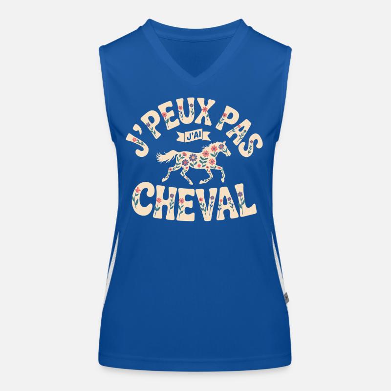 J'Peux Pas J'Ai Cheval Débardeur respirant contrasté Femme
