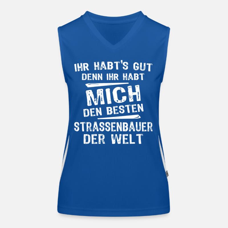 Strassenbauer Funktionelles Kontrast-Tank Top für Frauen