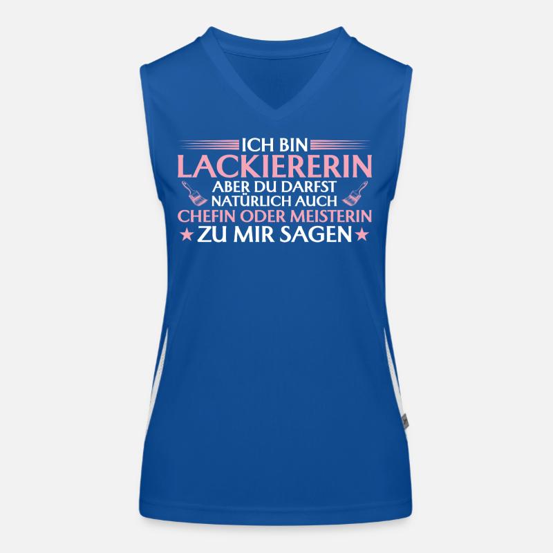 Handwerkerin Chefin oder Meisterin - Lackiererin Funktionelles Kontrast-Tank Top für Frauen
