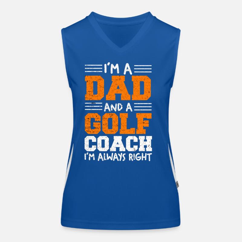 I'm a dad and a golf coach Women's Functional Contrast Tank Top
