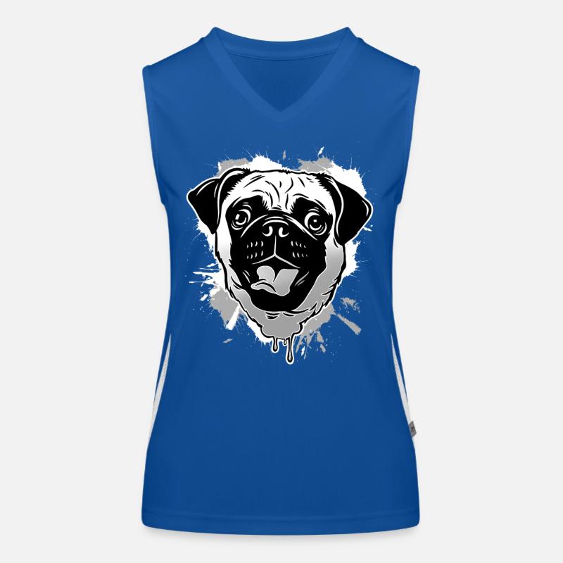 Mops Funktionelles Kontrast-Tank Top für Frauen