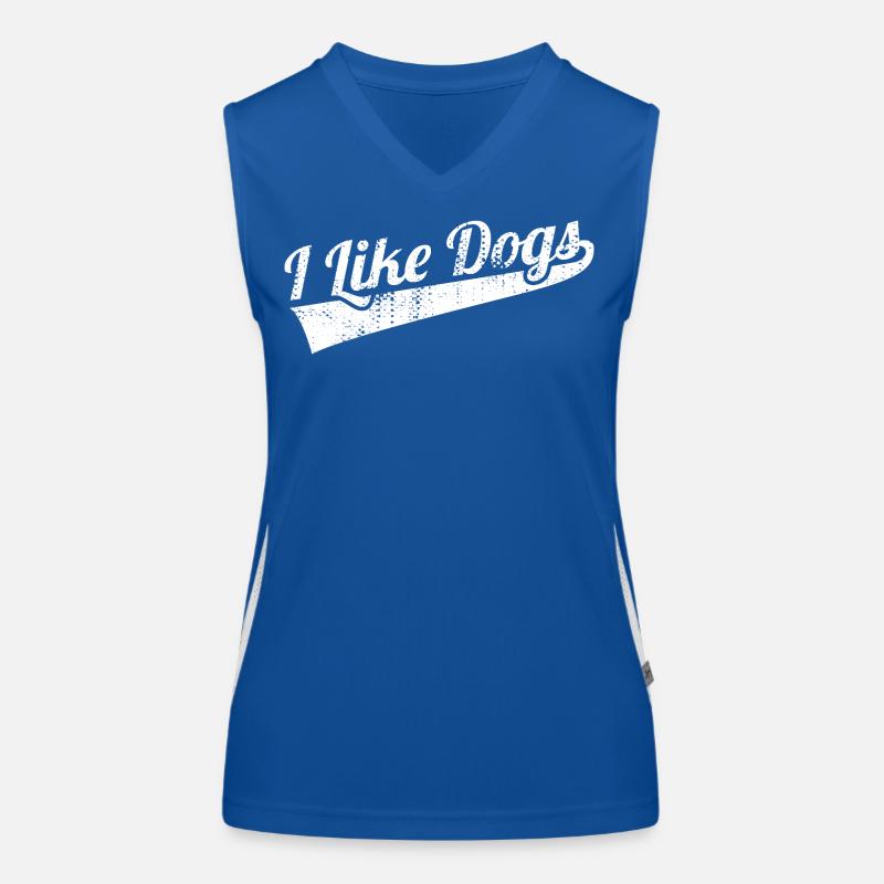 Ich mag Hunde Funktionelles Kontrast-Tank Top für Frauen