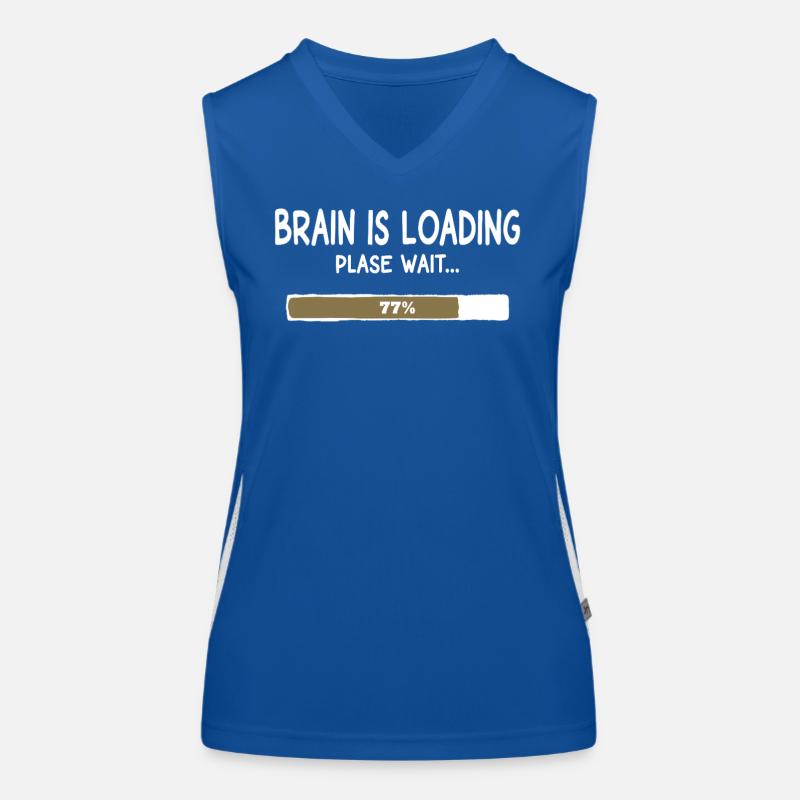 Loading the Brain – Loading Bar Humor Women's Functional Contrast Tank Top
