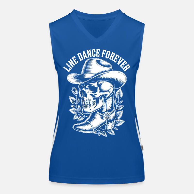 Line Dance Forever Skull Women's Functional Contrast Tank Top