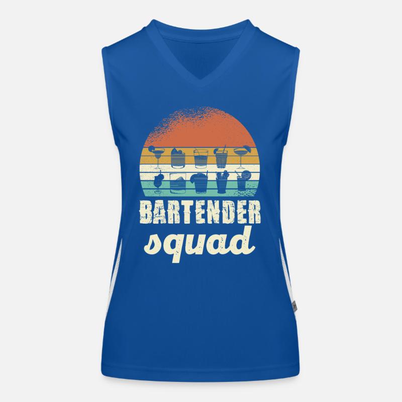 Bartender Squad Retro Funktionelles Kontrast-Tank Top für Frauen