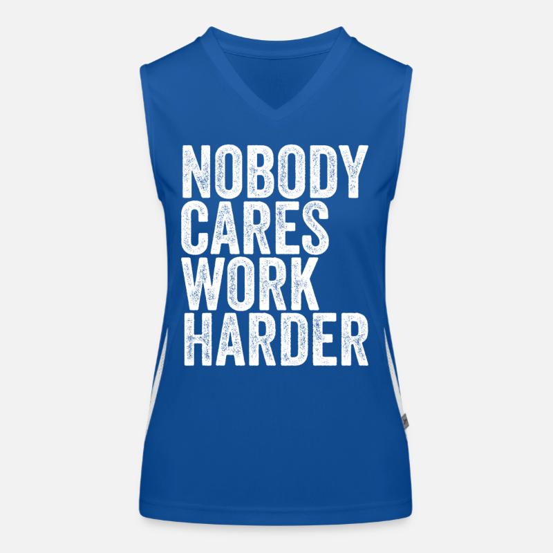 Nobody Cares, Work Harder Women's Functional Contrast Tank Top