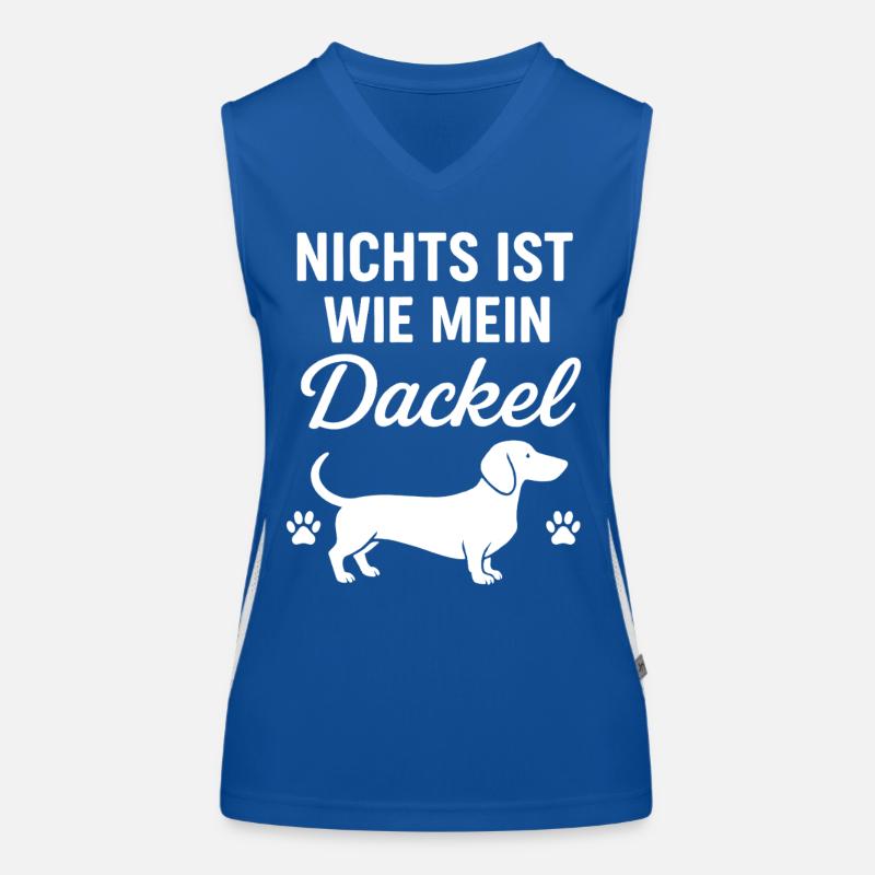 Dackel Spruch Liebe Funktionelles Kontrast-Tank Top für Frauen