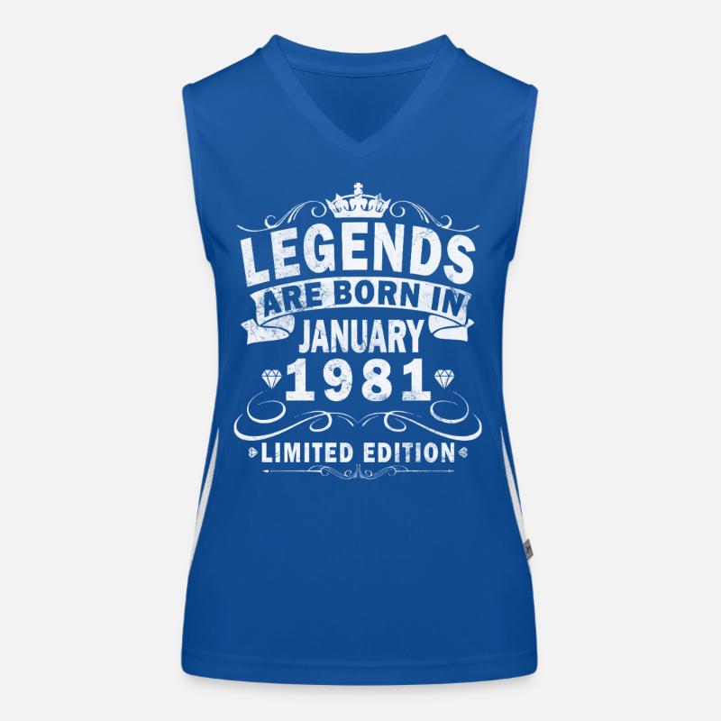 45e anniversaire Original janvier 1981 Débardeur respirant contrasté Femme