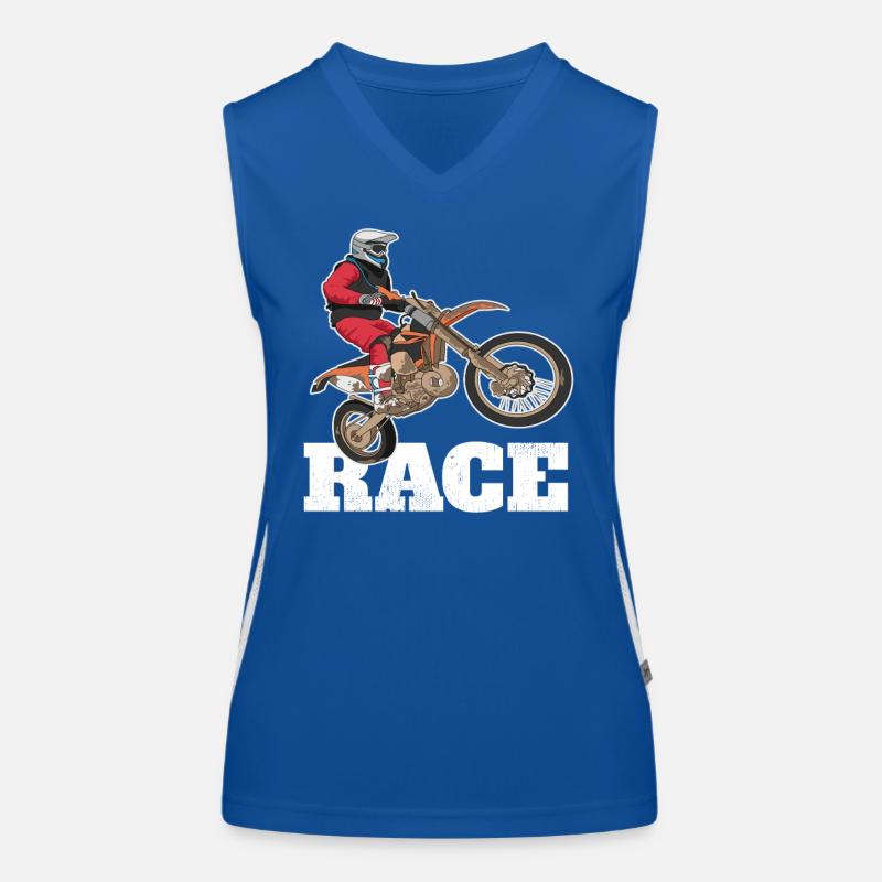 Dirt Biking Race Women's Functional Contrast Tank Top