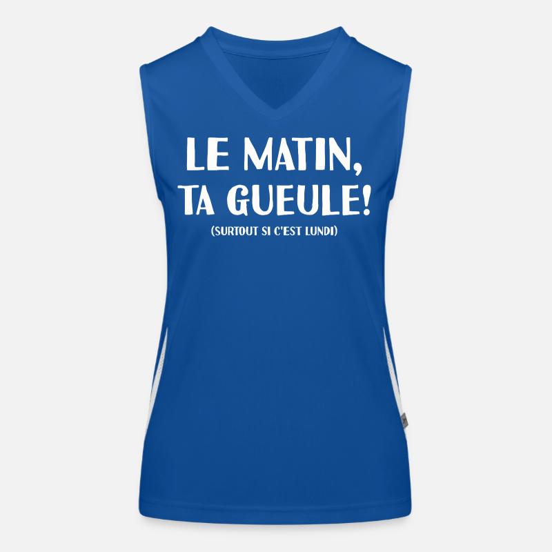 Morgens dein Gesicht, nicht früh am Morgen, schlechte Laune Funktionelles Kontrast-Tank Top für Frauen