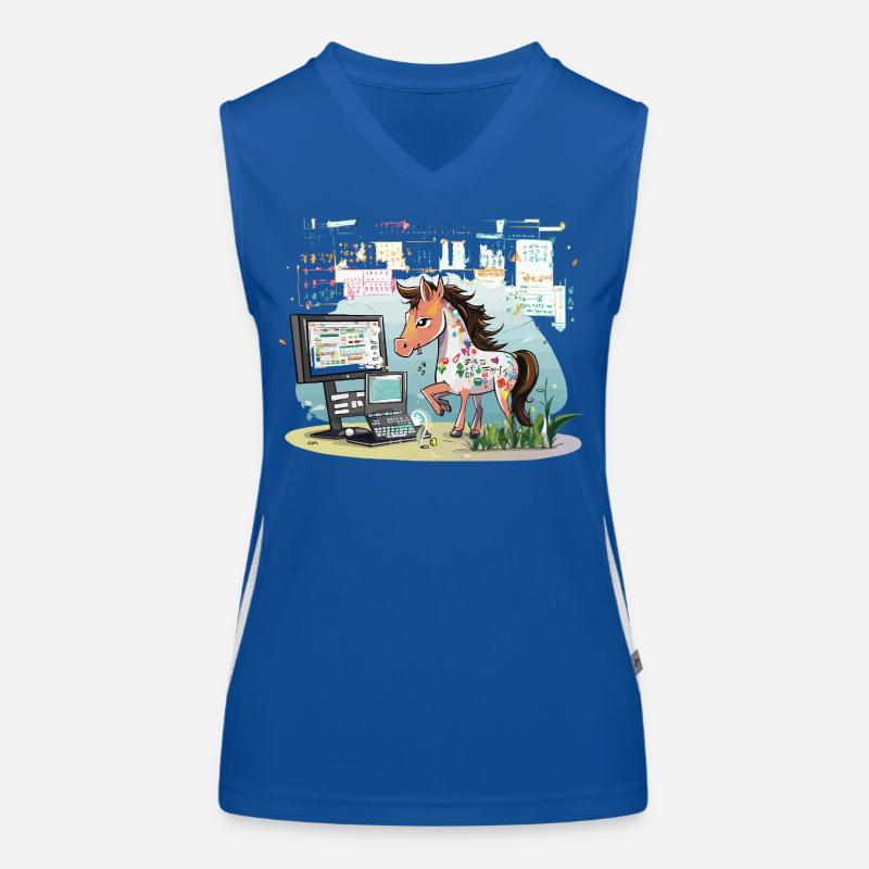 Digital Graffiti Pony Débardeur respirant contrasté Femme