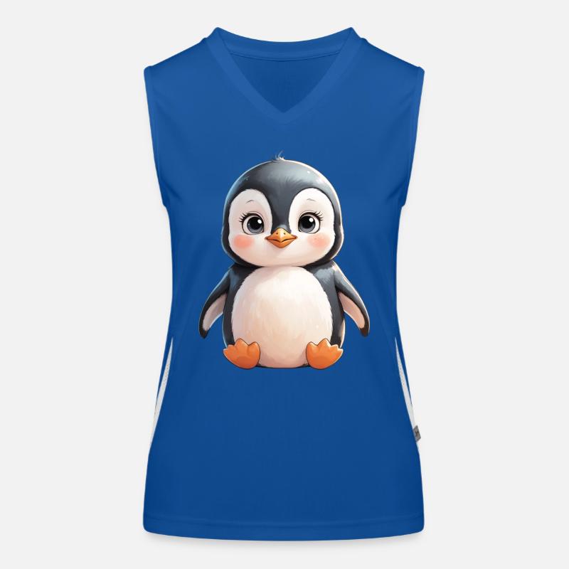 Illustration du Pingouin Câlin Débardeur respirant contrasté Femme