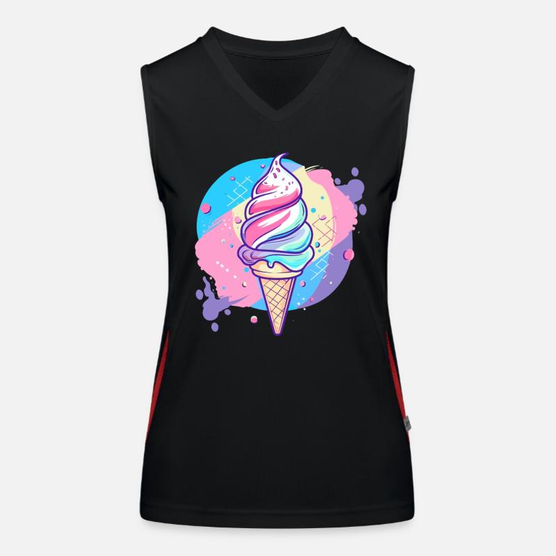 Eiscreme Funktionelles Kontrast-Tank Top für Frauen