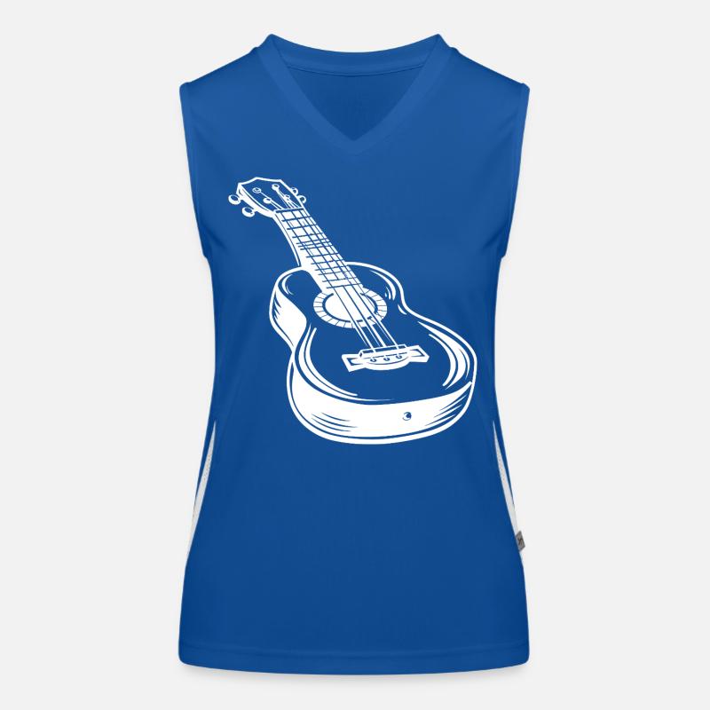 Sketch de ukulélé Débardeur respirant contrasté Femme