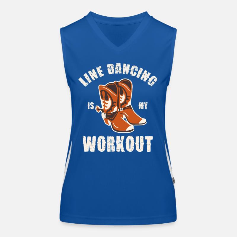 Line Dance Workout Schuhe Funktionelles Kontrast-Tank Top für Frauen