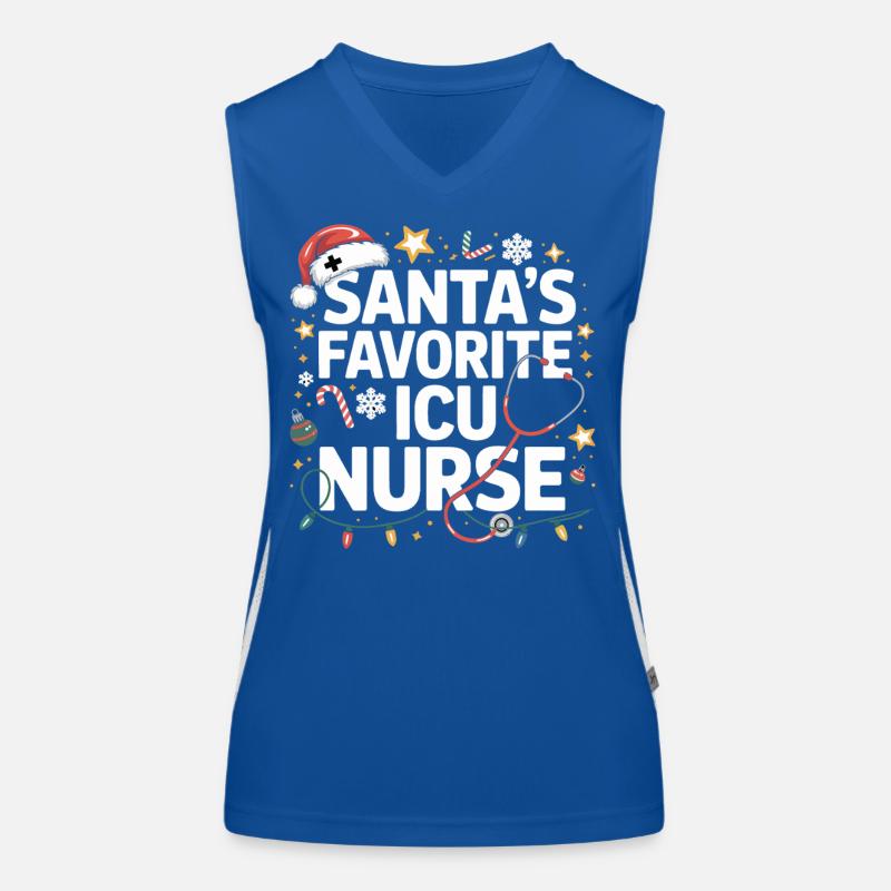 Santa ICU Pflegeheldin Funktionelles Kontrast-Tank Top für Frauen