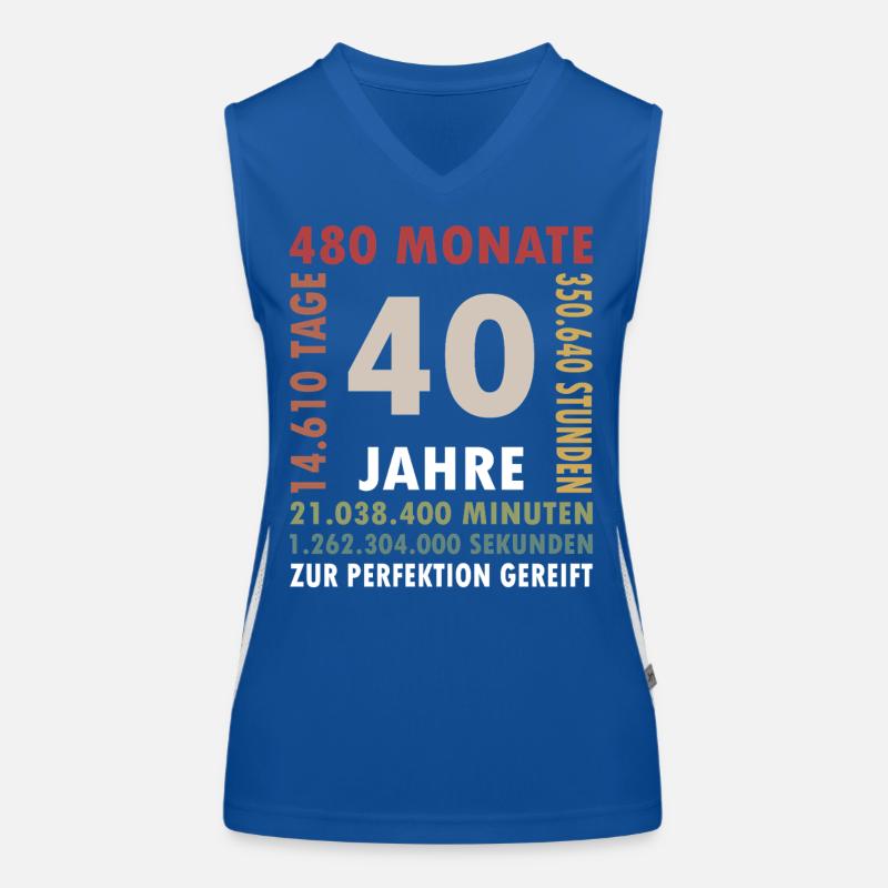 40 Jahre Vierzigster Geburtstag Geschenk Funktionelles Kontrast-Tank Top für Frauen