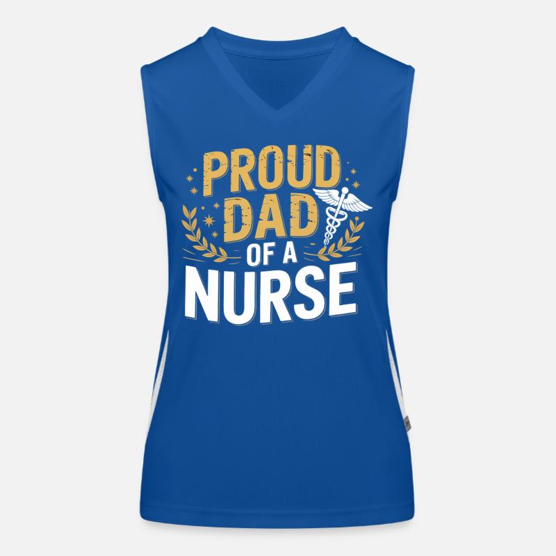 Stolzer Vater einer Pflegekraft Funktionelles Kontrast-Tank Top für Frauen