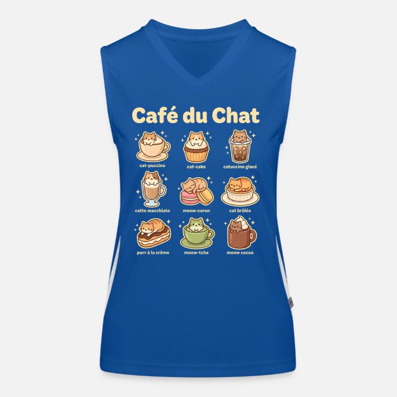 Café du Chat Cat Delight Women's Functional Contrast Tank Top