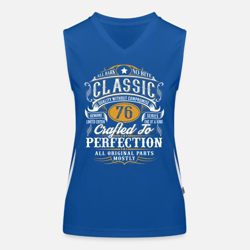 76. Geburtstag Funktionelles Kontrast-Tank Top für Frauen