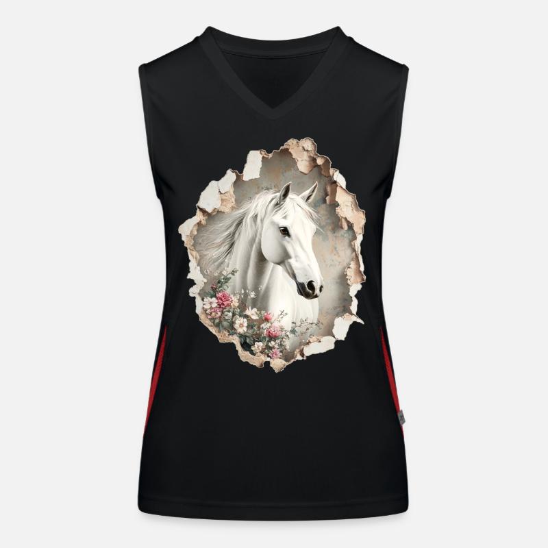 Fleurs de cheval Débardeur respirant contrasté Femme
