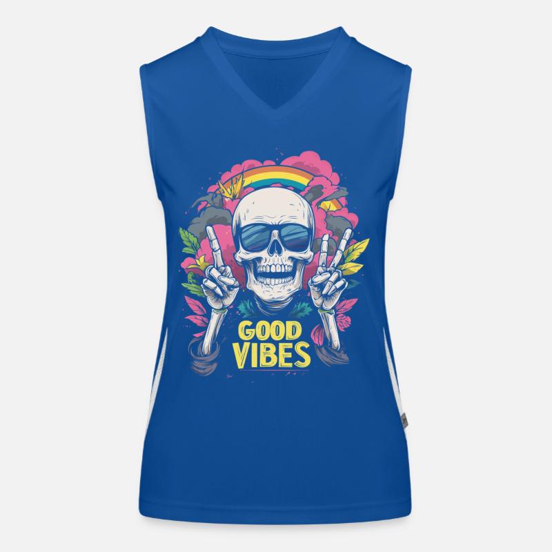 Skull Regenbogen Funktionelles Kontrast-Tank Top für Frauen